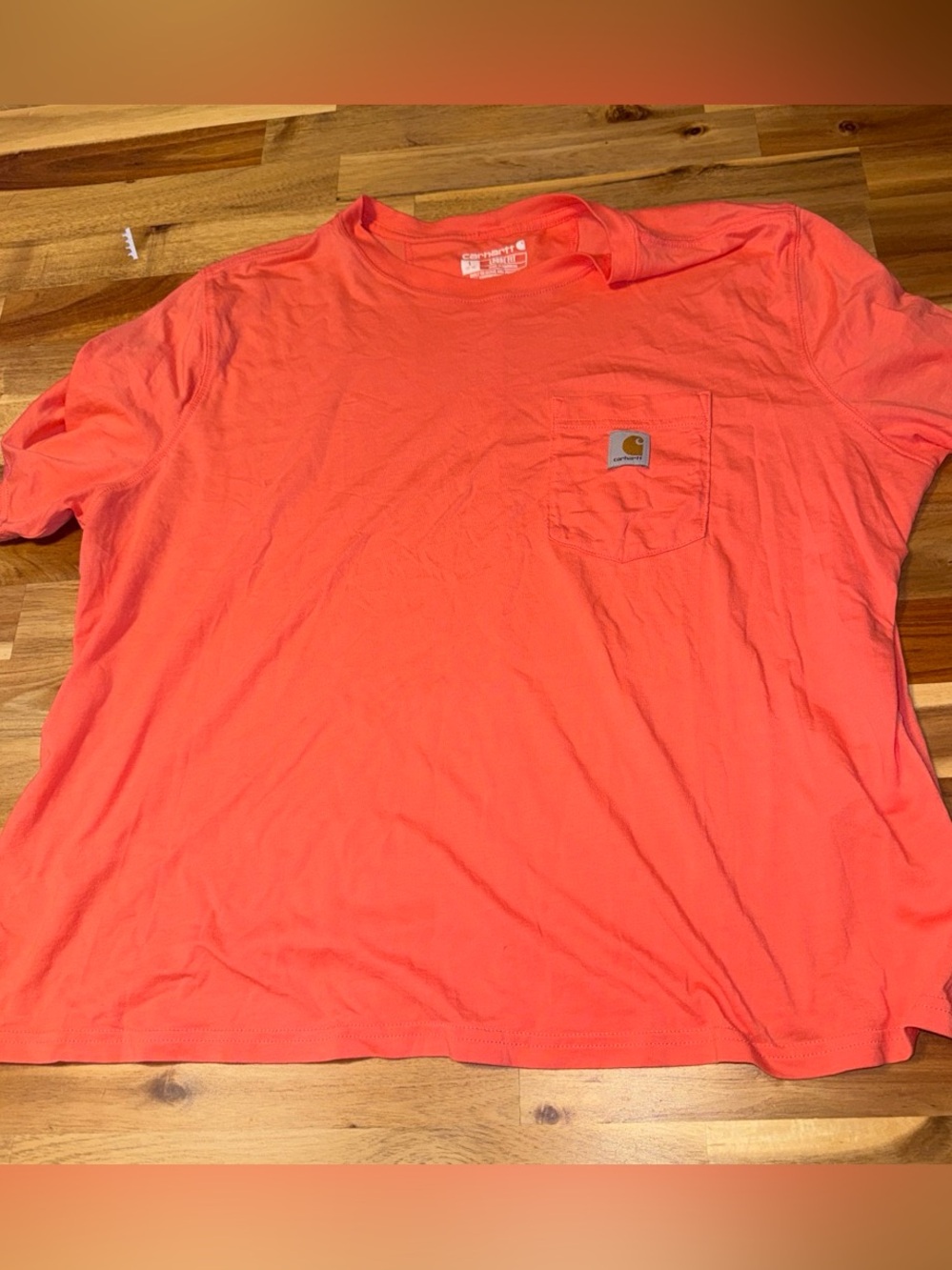 Carhartt Short-Sleeve Pocket Tee in Coral/Salmon